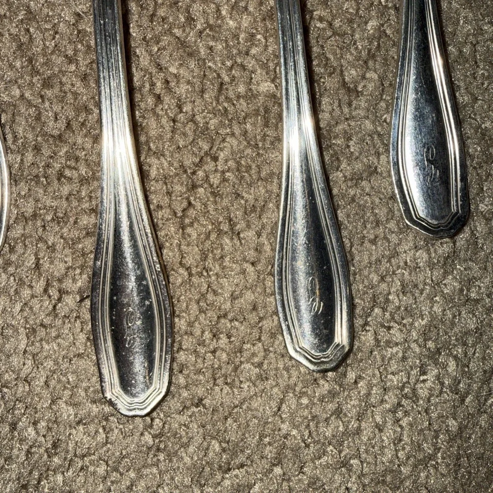 Vintage WM Roger And Sons Fork &Spoons Monogrammed 